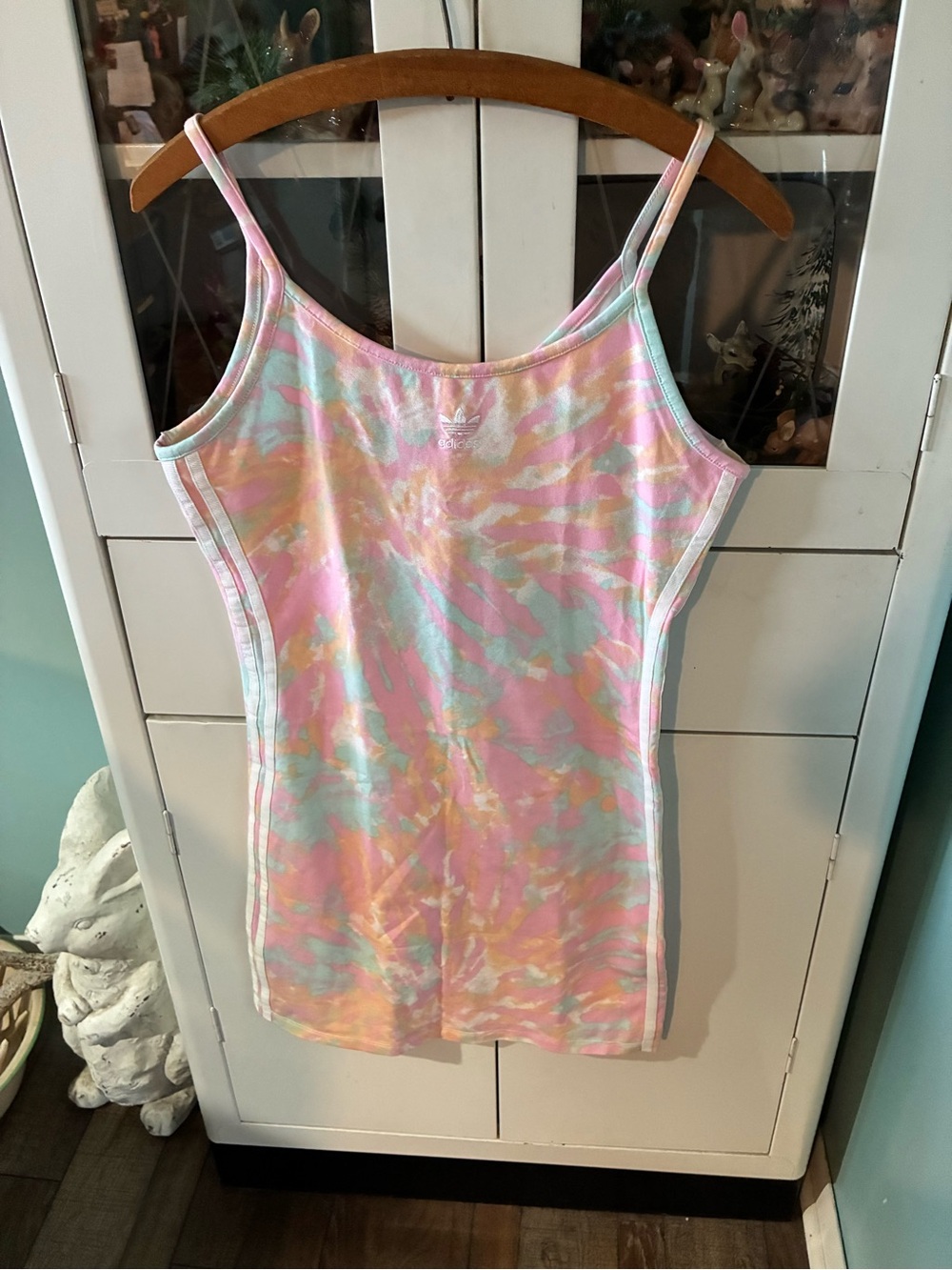 Adidas Pastel Tie-Dye Tank Dress nwt sz M  - Pink/Blue